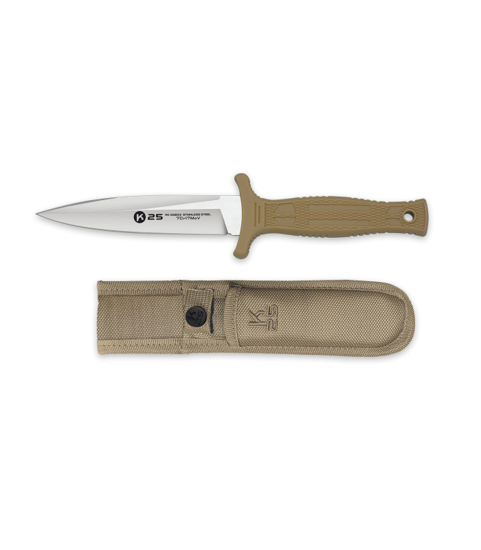ΜΑΧΑΙΡΙ K25 TAN boot knife. CNC. Sheath, 32822