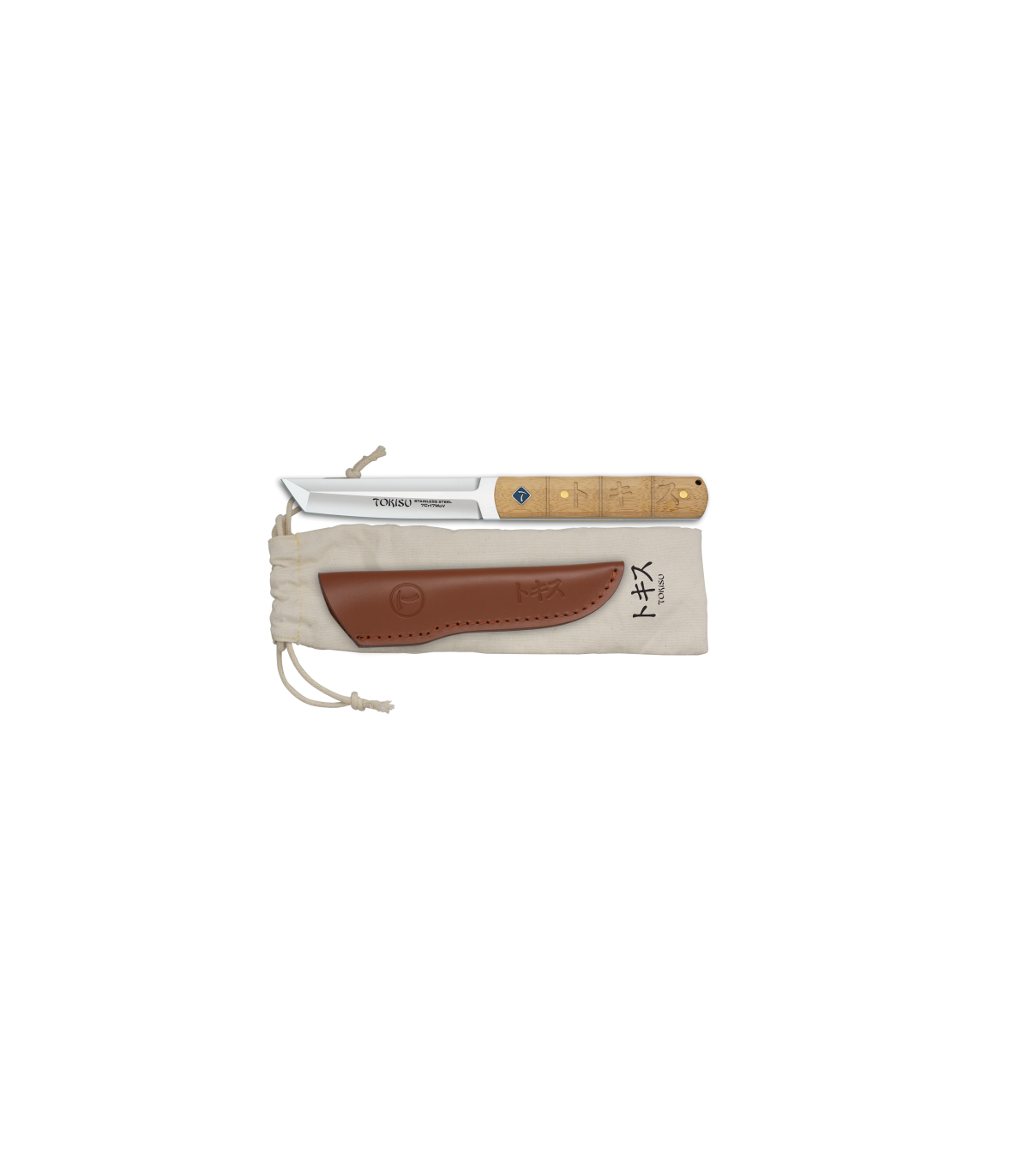 ΜΑΧΑΙΡΙ TOKISU bamboo knife. Leather sheath, 32810