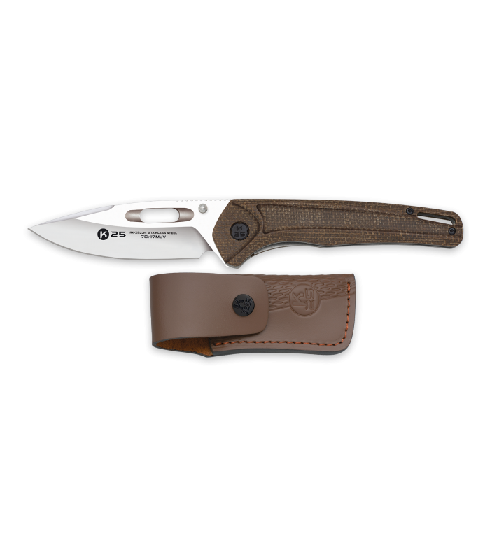 Σουγιάς K25 caramel micarta pocket knife, 25234