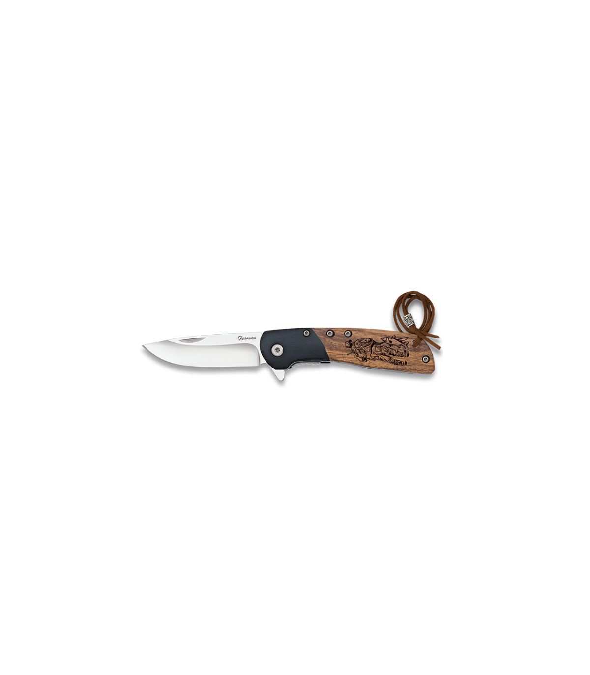 ΣΟΥΓΙΑΣ ALBAINOX, zebra wood pocket knife, 6.7cm, Ψαρας, 25054GR609