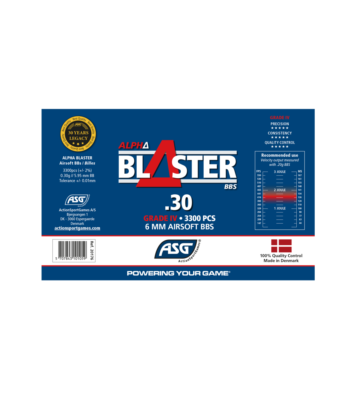ΜΠΙΛΙΕΣ SOFT Blaster Alpha BBs, 0.30g, 3300 pcs, Μπουκάλι