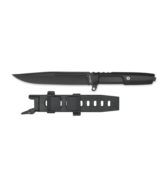 ΜΑΧΑΙΡΙ Albainox Tactical black knife. Rubber handle. ABS, 32874