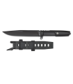ΜΑΧΑΙΡΙ Albainox Tactical black knife. Rubber handle. ABS, 32874