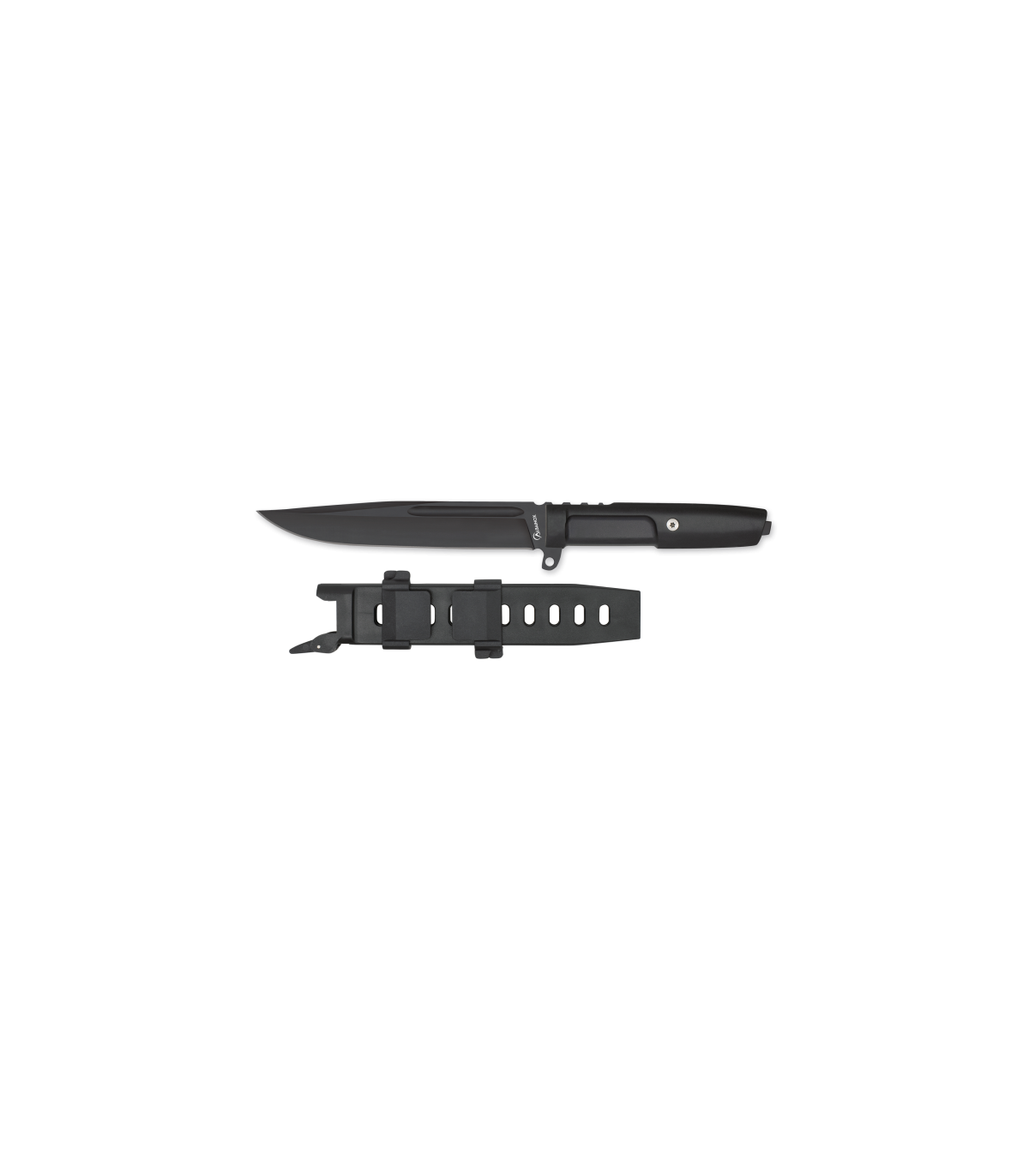 ΜΑΧΑΙΡΙ Albainox Tactical black knife. Rubber handle. ABS, 32874