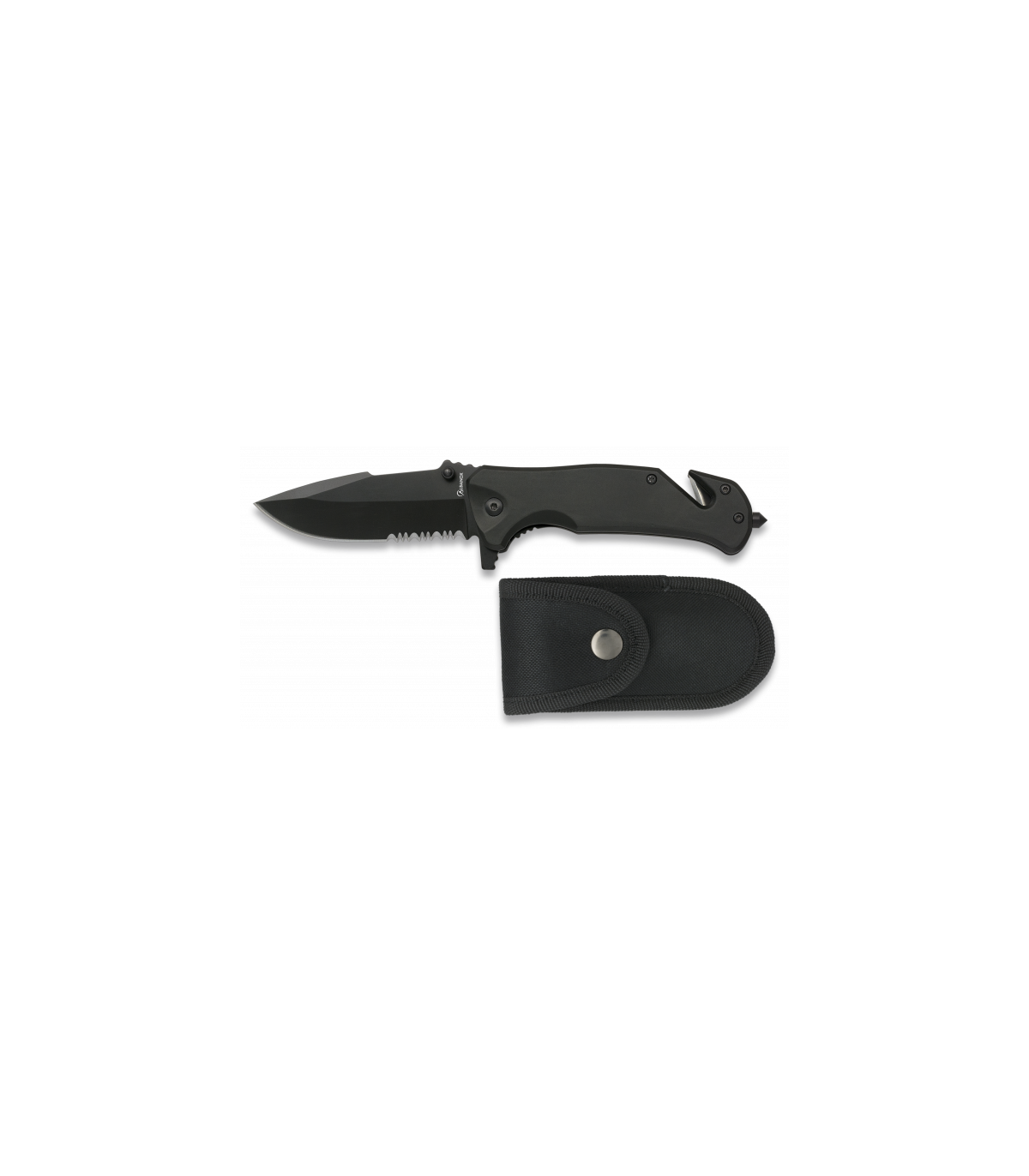 ΣΟΥΓΙΑΣ ALBAINOX, black penknife. Serration. Bl , 19800