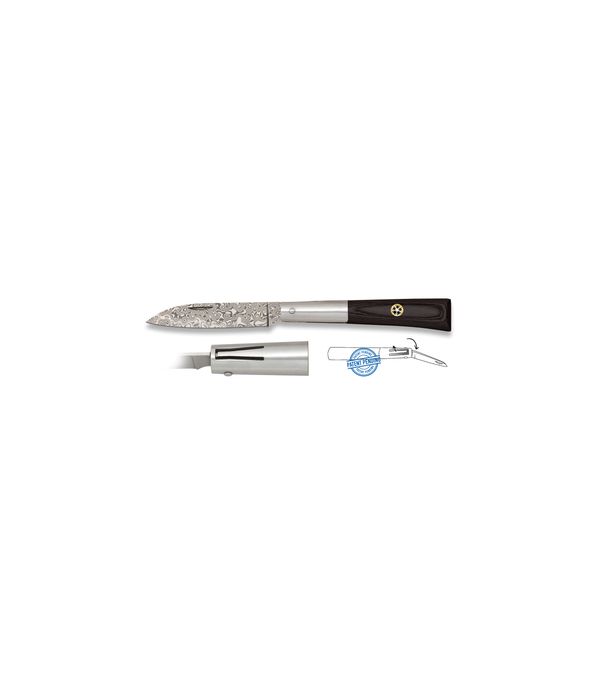 ΣΟΥΓΙΑΣ ALBAINOX Black stamina penknife. Piston. Damask, 01810