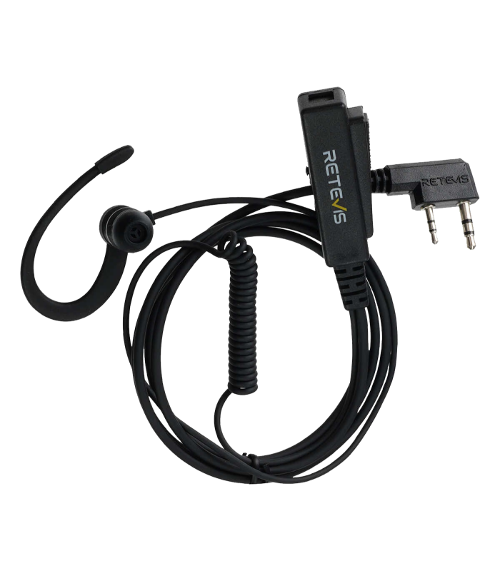ΜΙΚΡΟΦΩΝΟ ΑΚΟΥΣΤΙΚΟ, RETEVIS, EEK023 G Shape In-Ear Earbud, Kenwood 2 Pin Plug