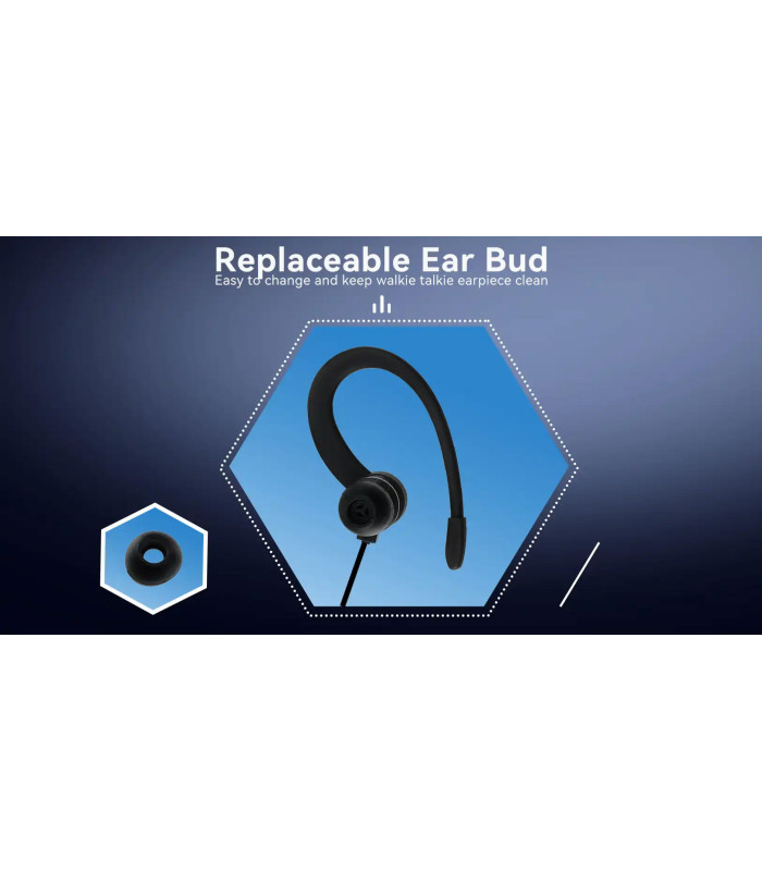 ΜΙΚΡΟΦΩΝΟ ΑΚΟΥΣΤΙΚΟ, RETEVIS, EEK023 G Shape In-Ear Earbud, Kenwood 2 Pin Plug