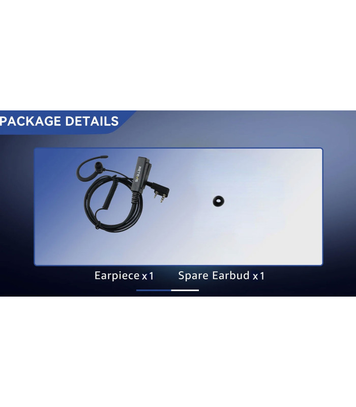 ΜΙΚΡΟΦΩΝΟ ΑΚΟΥΣΤΙΚΟ, RETEVIS, EEK023 G Shape In-Ear Earbud, Kenwood 2 Pin Plug