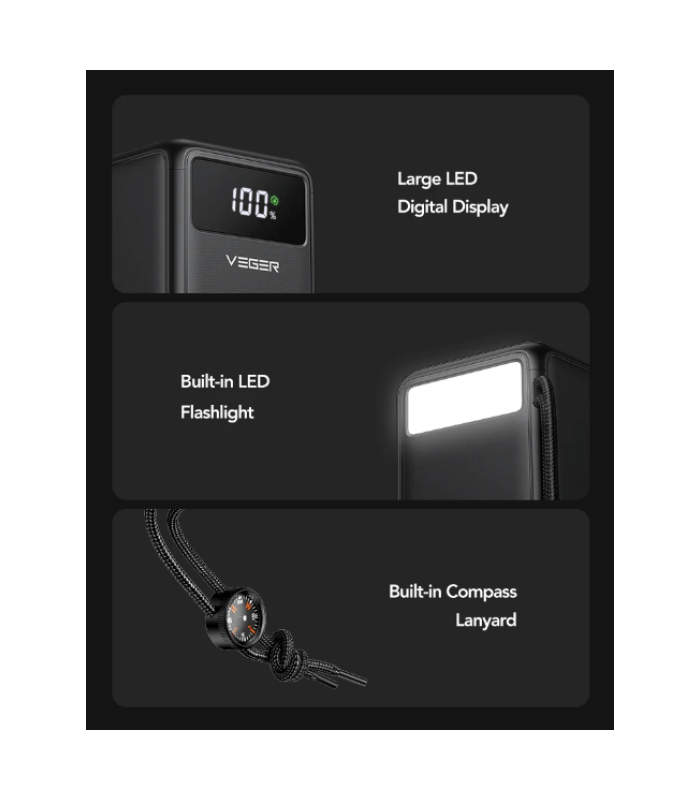Power Bank Veger Tank Lite 50.000 Mah