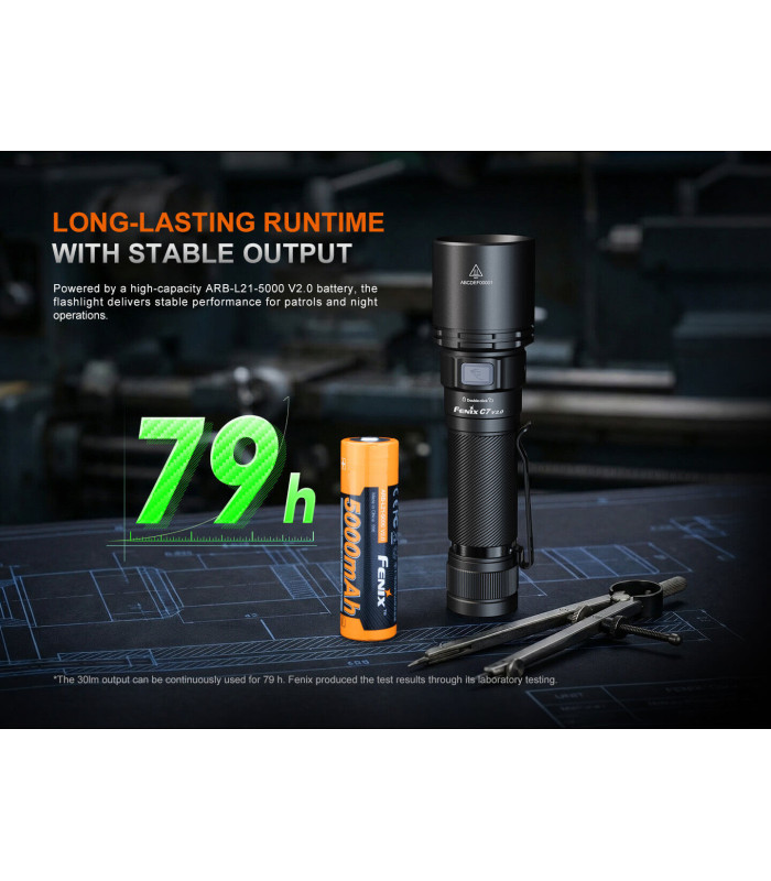 Φακός Fenix C7 V2.0 Επαναφορτιζόμενος Με USB