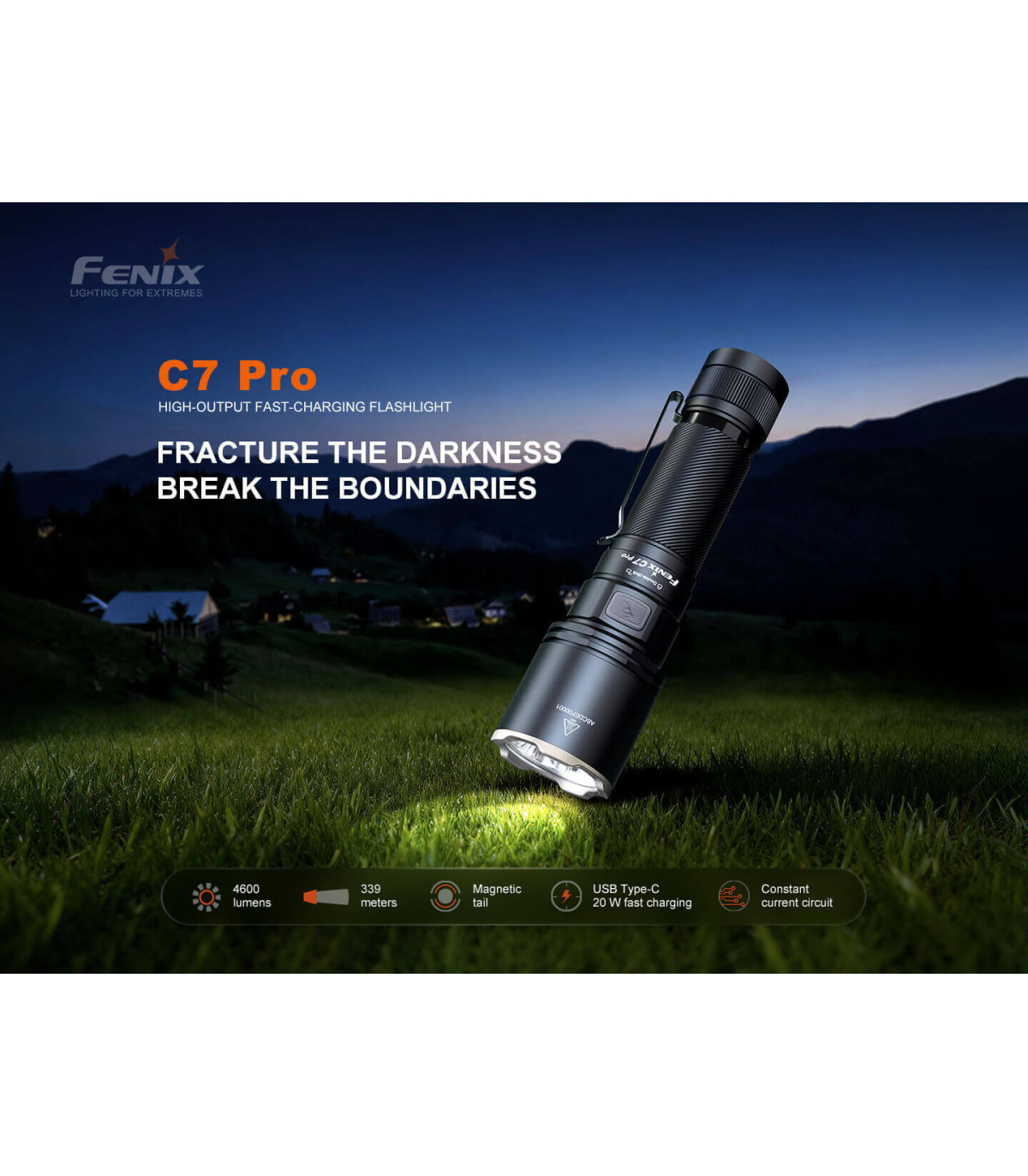 Φακός Fenix C7 PRO Επαναφορτιζόμενος Με USB