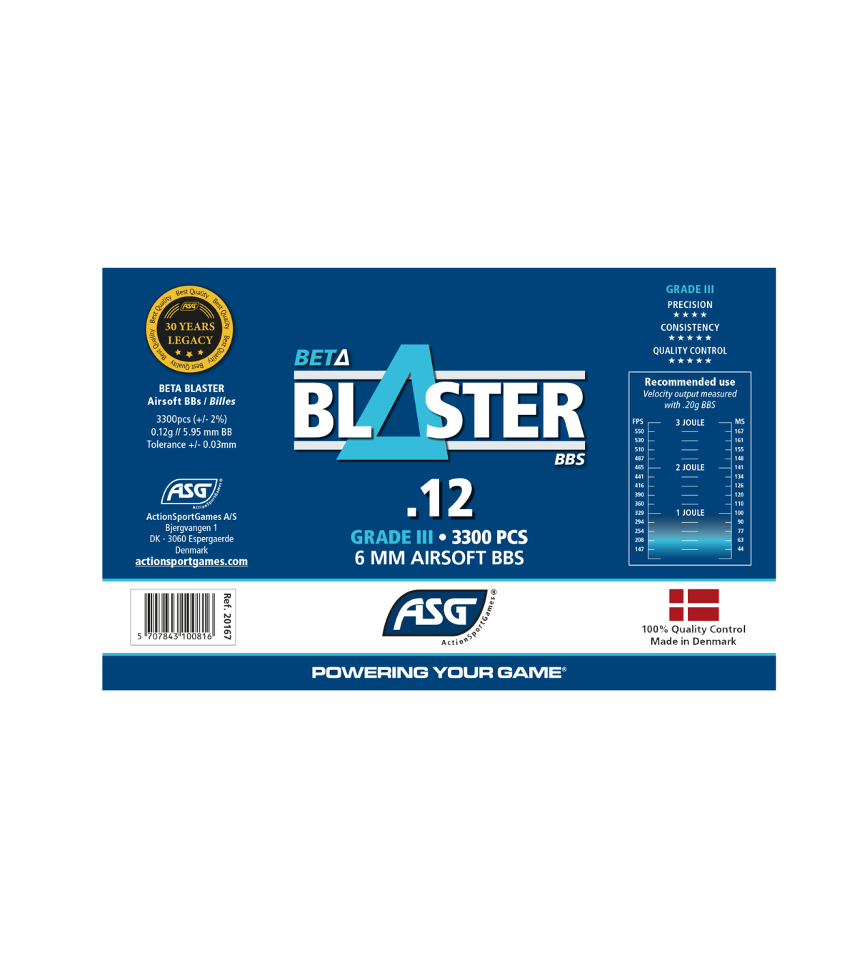 ΜΠΙΛΙΕΣ SOFT Beta Blaster, 0.12g, 3300 pcs, σε μπουκάλι