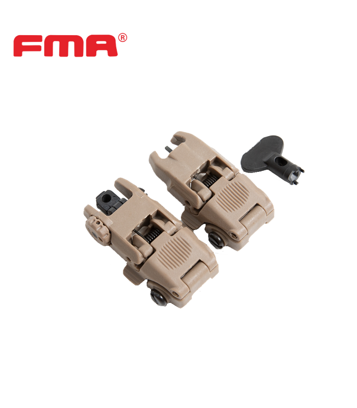 Σκοπευτικά Πτυσσόμενα Εμπρός & Πίσω, FMA, Back UP Sights(FBUS), Dark Earth