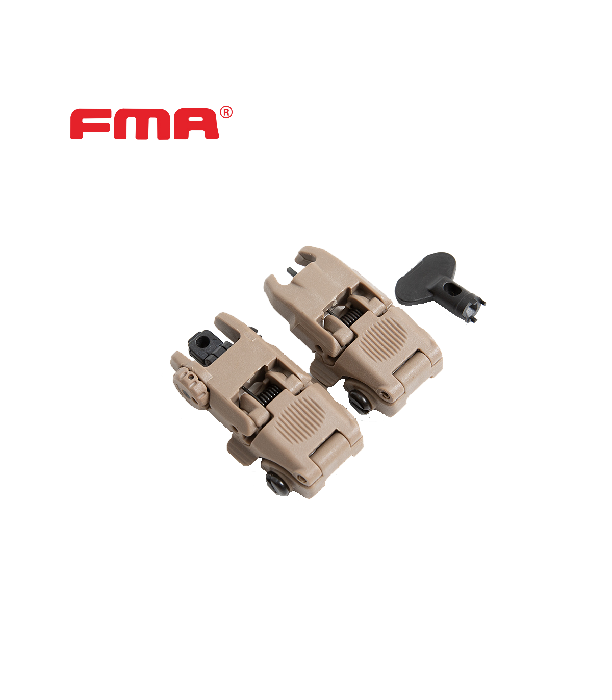 Σκοπευτικά Πτυσσόμενα Εμπρός & Πίσω, FMA, Back UP Sights(FBUS), Dark Earth