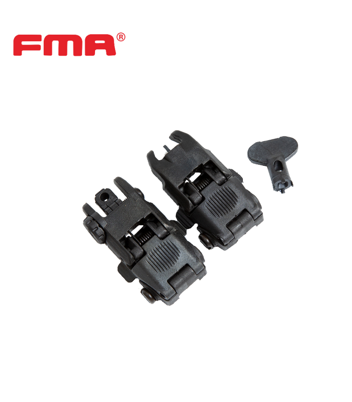 Σκοπευτικά Πτυσσόμενα Εμπρός & Πίσω, FMA, Back UP Sights(FBUS), Black