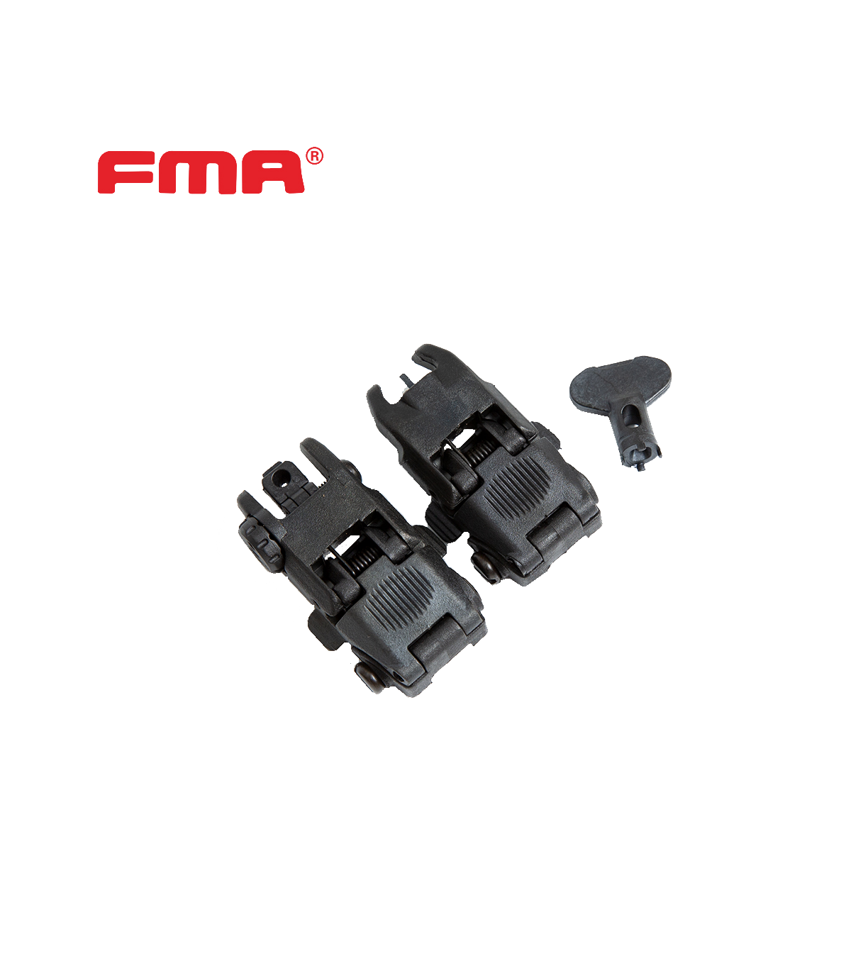 Σκοπευτικά Πτυσσόμενα Εμπρός & Πίσω, FMA, Back UP Sights(FBUS), Black