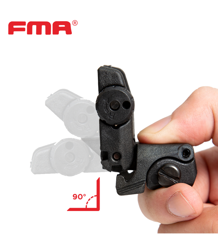 Σκοπευτικά Πτυσσόμενα Εμπρός & Πίσω, FMA, Back UP Sights(FBUS), Black