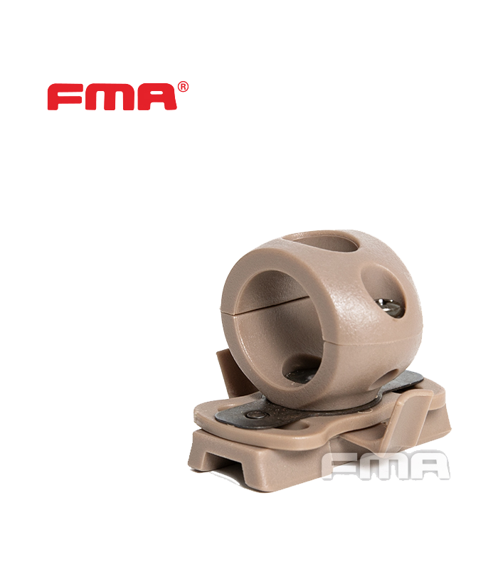 Δαχτυλίδι - Βάση Φακού για Κράνος, SINGLE-CLAMP RAIL ADAPTER (1'') , FMA, Dark Earth