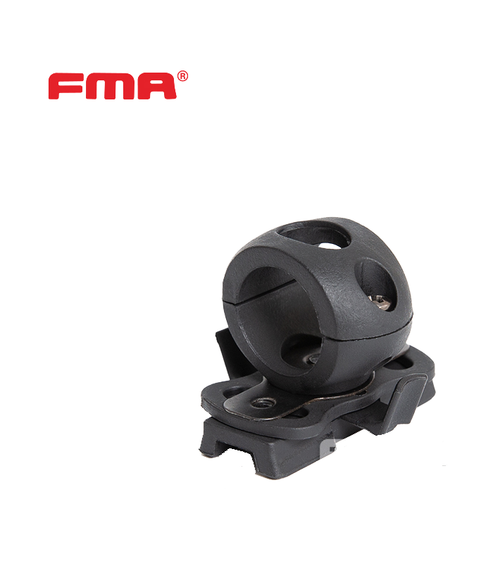 Δαχτυλίδι - Βάση Φακού για Κράνος, SINGLE-CLAMP RAIL ADAPTER (1''), FMA, Black