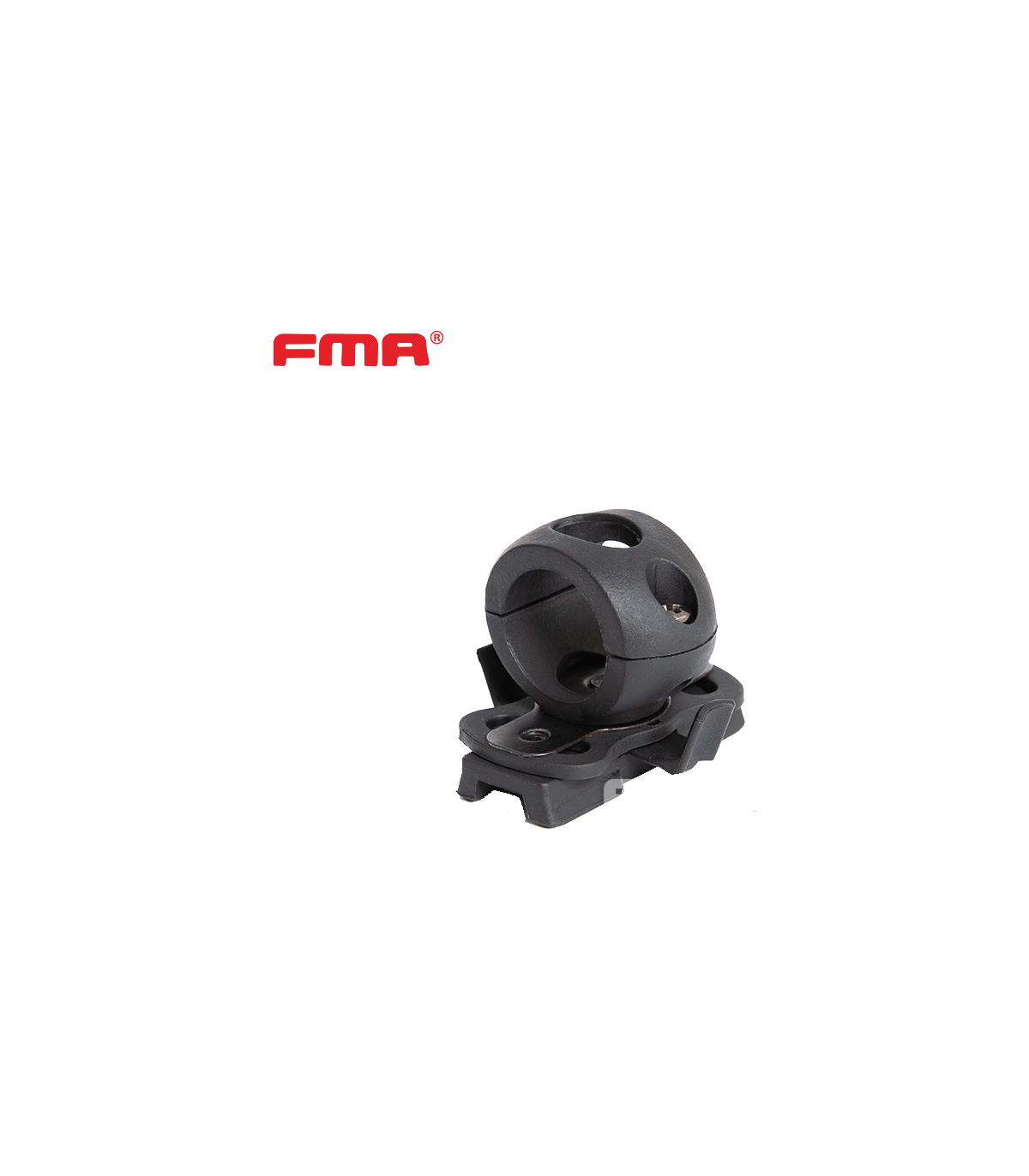 Δαχτυλίδι - Βάση Φακού για Κράνος, SINGLE-CLAMP RAIL ADAPTER (1''), FMA, Black