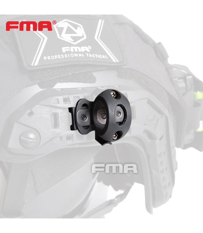 Δαχτυλίδι - Βάση Φακού για Κράνος, SINGLE-CLAMP RAIL ADAPTER (1''), FMA, Black