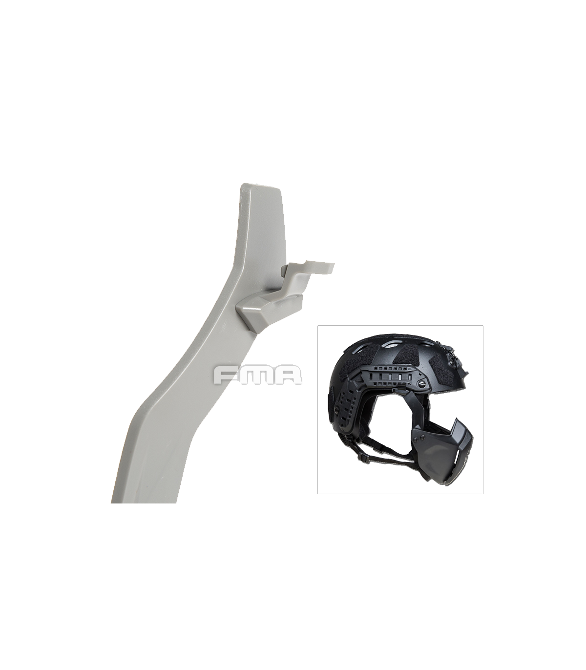 ΜΑΣΚΑ SOFT Κάτω Γνάθου, Κράνους FAST, Mandible, FMA, Black