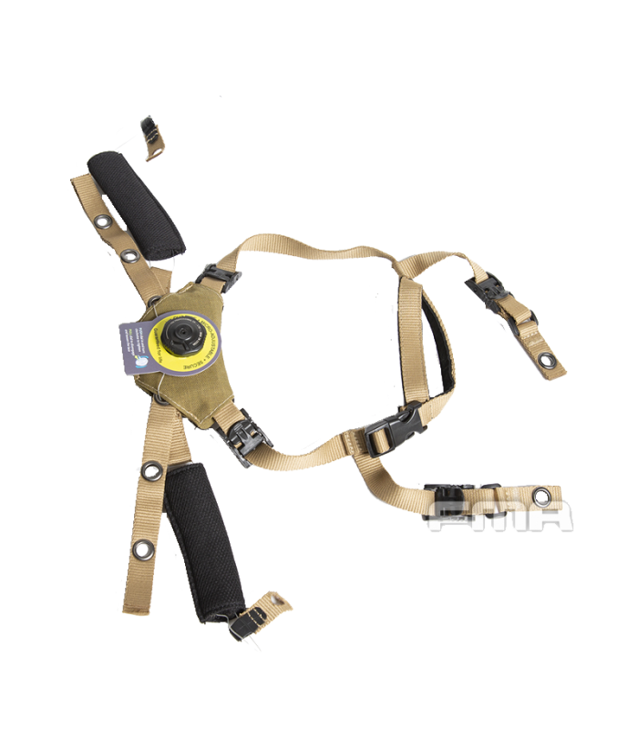 Ιμάντες για Κράνος, Υποσιάγωνο, EX Helmet Boltless FIT Retention System, FMA, Dark Earth