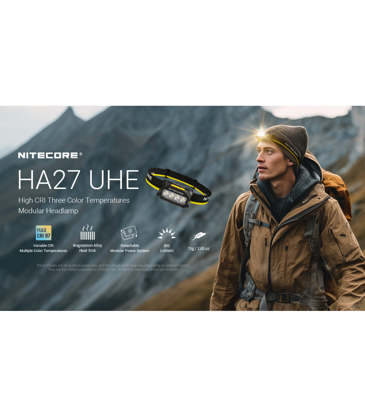 ΦΑΚΟΣ LED NITECORE HEADLAMP HA27UHE, 800lumens, 75g