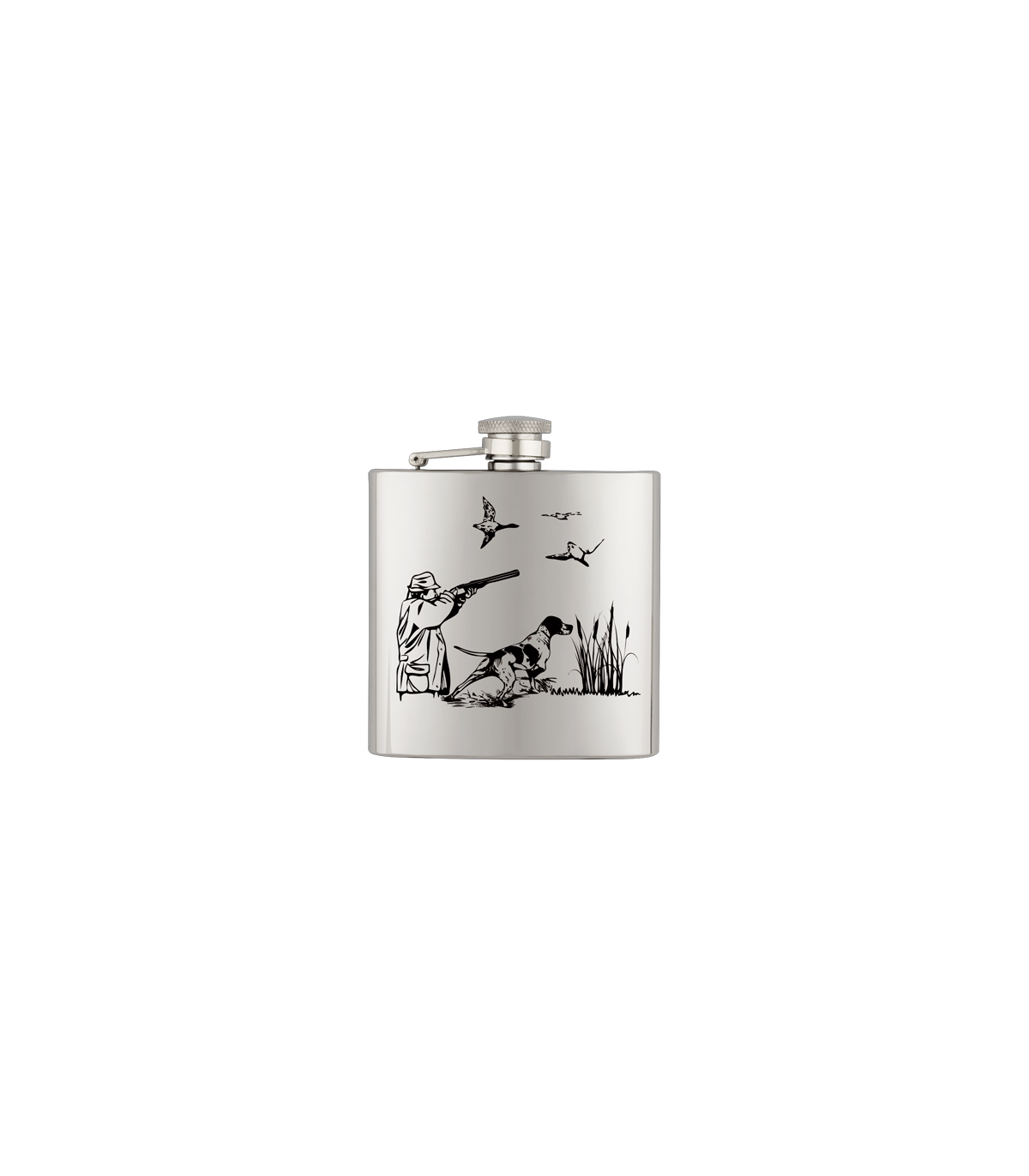 ΥΔΡΟΔΟΧΕΙΟ - ΦΛΑΣΚΙ Barbaric stainless hip flask. 6 Oz-ΣΚΥΛΟΣ+ΚΥΝΗΓΟΣ, 40122GR295
