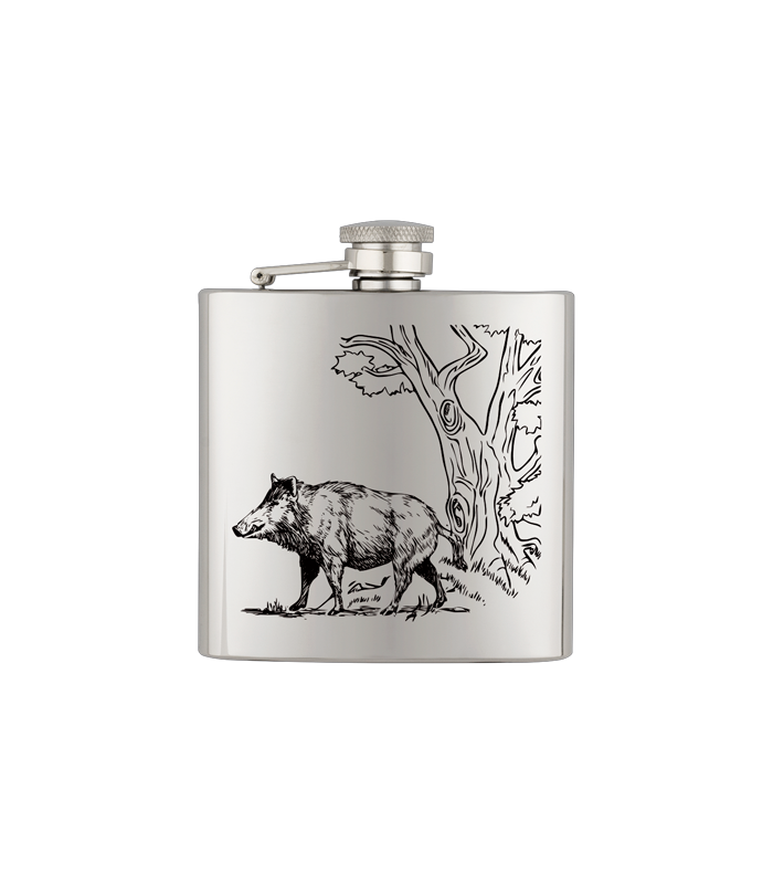 ΥΔΡΟΔΟΧΕΙΟ - ΦΛΑΣΚΙ Barbaric stainless hip flask. 6 Oz-ΑΓΡΙΟΓΟΥΡΟΥΝΟ, 40122GR293