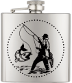 ΥΔΡΟΔΟΧΕΙΟ - ΦΛΑΣΚΙ Barbaric stainless hip flask. 6 Oz-ΨΑΡΑΣ, 40122GR290