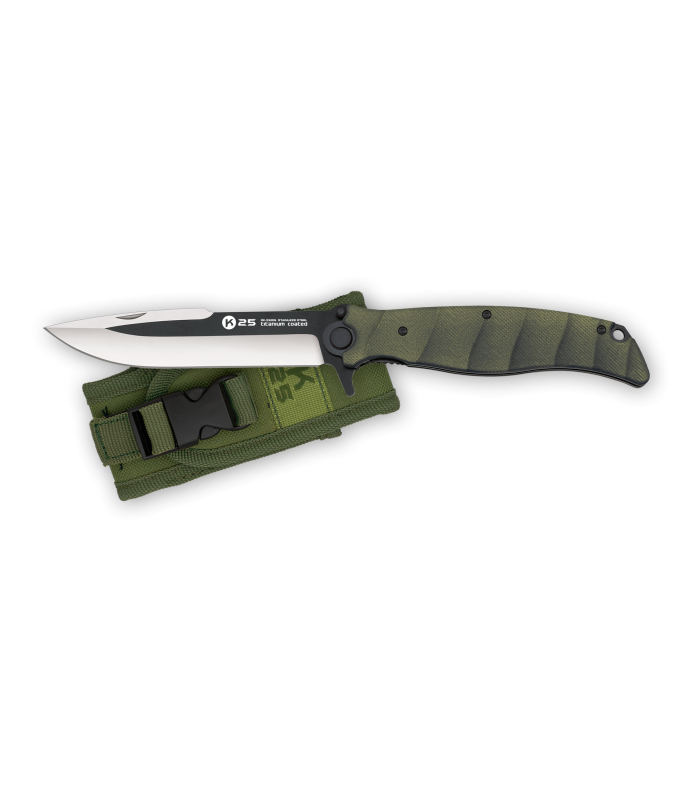 ΣΟΥΓΙΑΣ K25, Green G10 pocket knife. Blade 13 cm, 25015