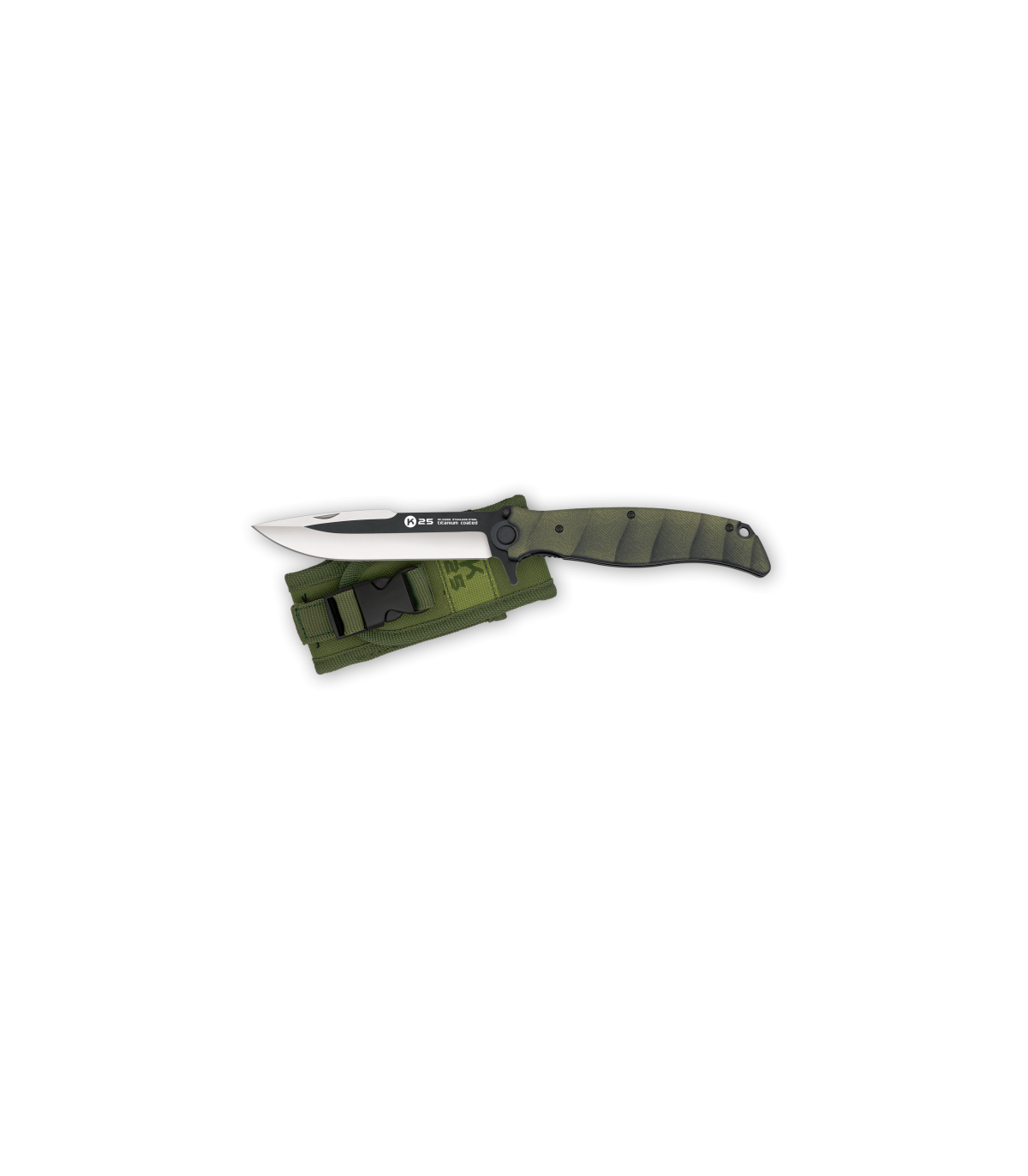 ΣΟΥΓΙΑΣ K25, Green G10 pocket knife. Blade 13 cm, 25015