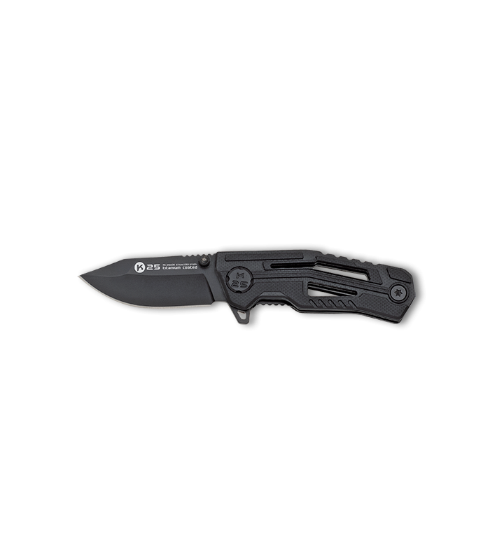 ΣΟΥΓΙΑΣ K25, black G10 penknife. Carbon fiber effect, 25006
