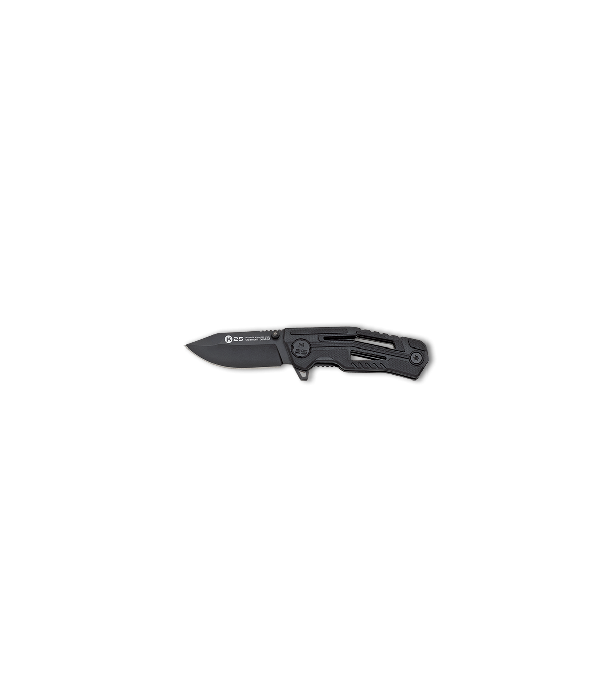 ΣΟΥΓΙΑΣ K25, black G10 penknife. Carbon fiber effect, 25006