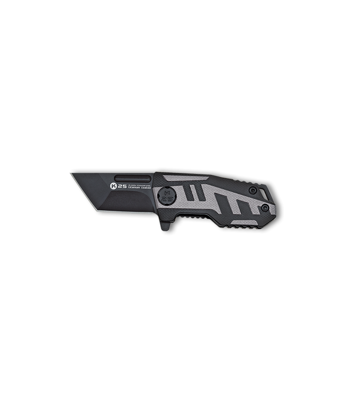 ΣΟΥΓΙΑΣ K25, G10 black-grey tactical pocket knife, 25004