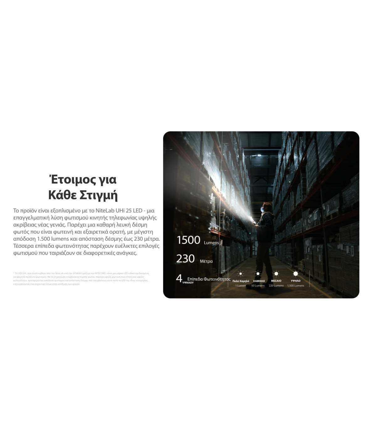 ΦΑΚΟΣ LED NITECORE EDC17, 3 Sources Light