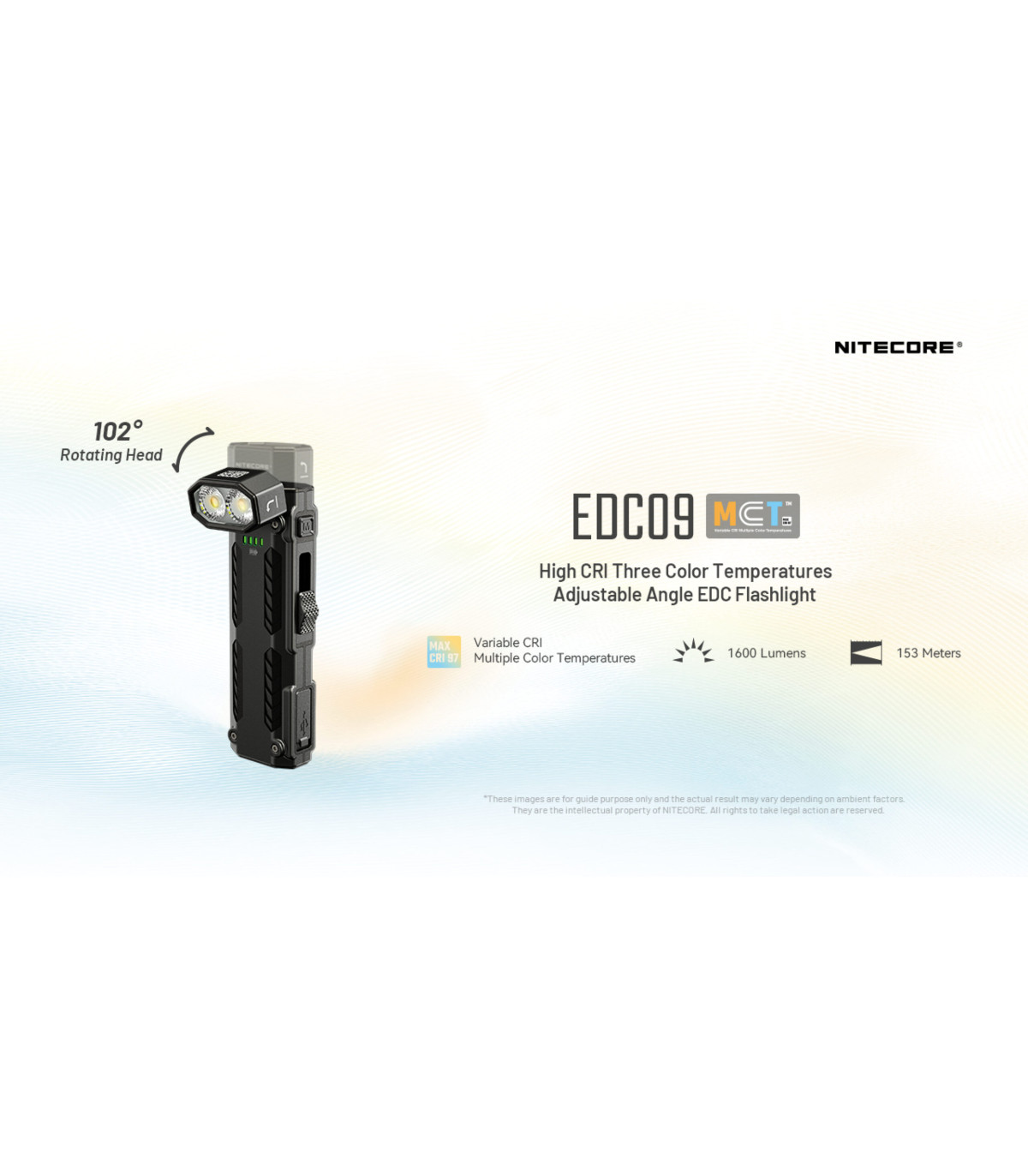 ΦΑΚΟΣ LED NITECORE EDC09, MCT, 1600lumens