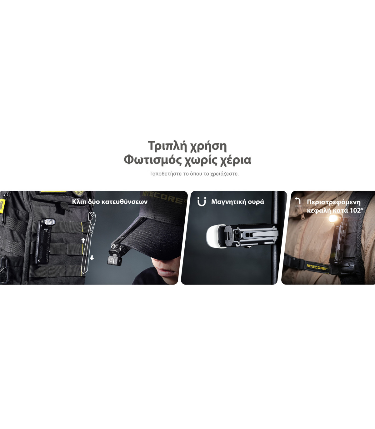 ΦΑΚΟΣ LED NITECORE EDC09, MCT, 1600lumens