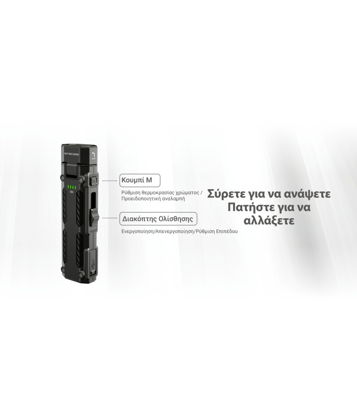 ΦΑΚΟΣ LED NITECORE EDC09, MCT, 1600lumens