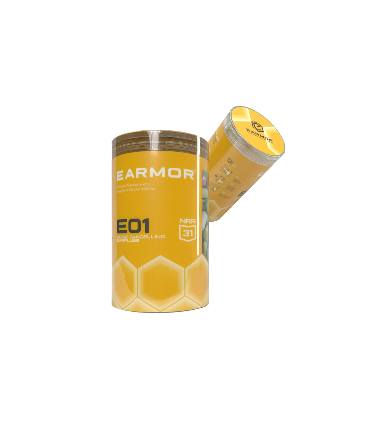 ΩΤΟΑΣΠΙΔΕΣ EARMOR E01, Βύσμα Αφρώδους Υλικού, Διάφορα Χρώματα, (Κουτί 120 τεμ.)