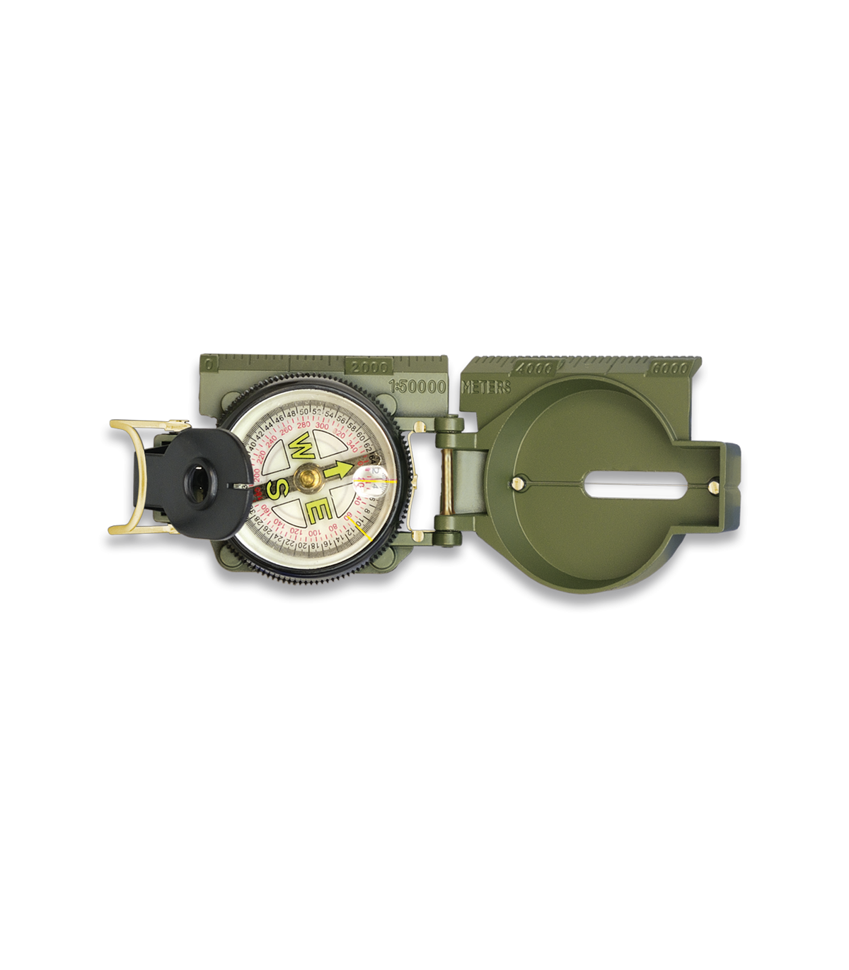 ΠΥΞΙΔΑ ALBAINOX, Oil filled military fiber compass. Green, 33172
