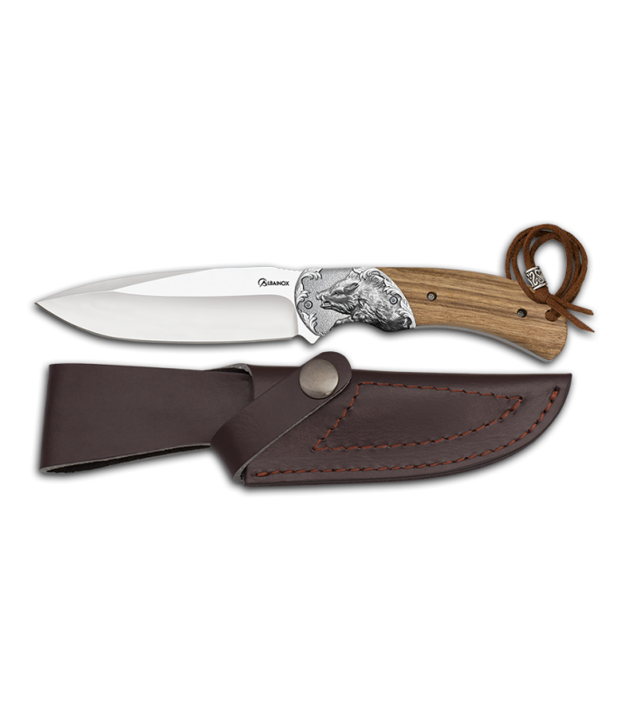 ΜΑΧΑΙΡΙ Albainox wooden huting knife. Wild boar, 32751