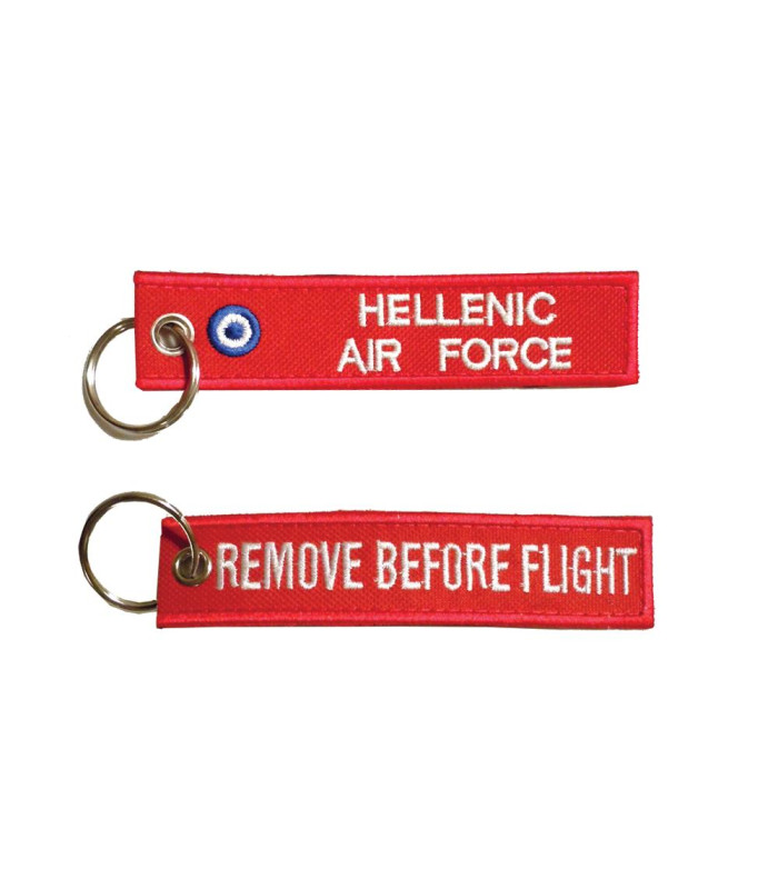 Μπρελόκ με κέντημα : Hellenic Air Force (Κόκκινο)