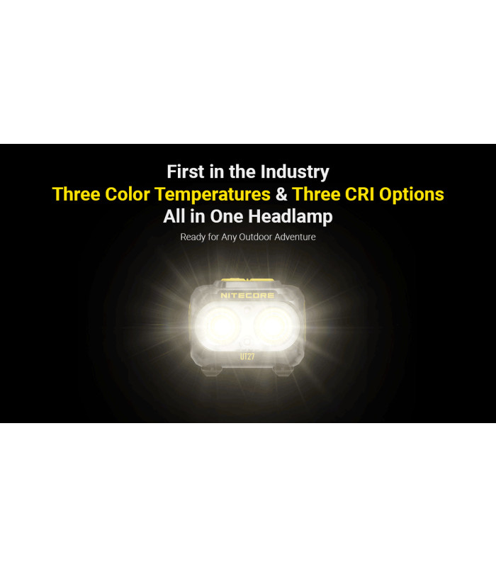 ΦΑΚΟΣ LED NITECORE HEADLAMP UT27 Pro MCT 800Lumens + 2x HBL1500Lion Battery, Black