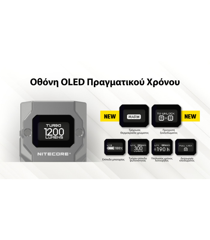 ΦΑΚΟΣ LED NITECORE TUP2, MCT, 1200lm, Black