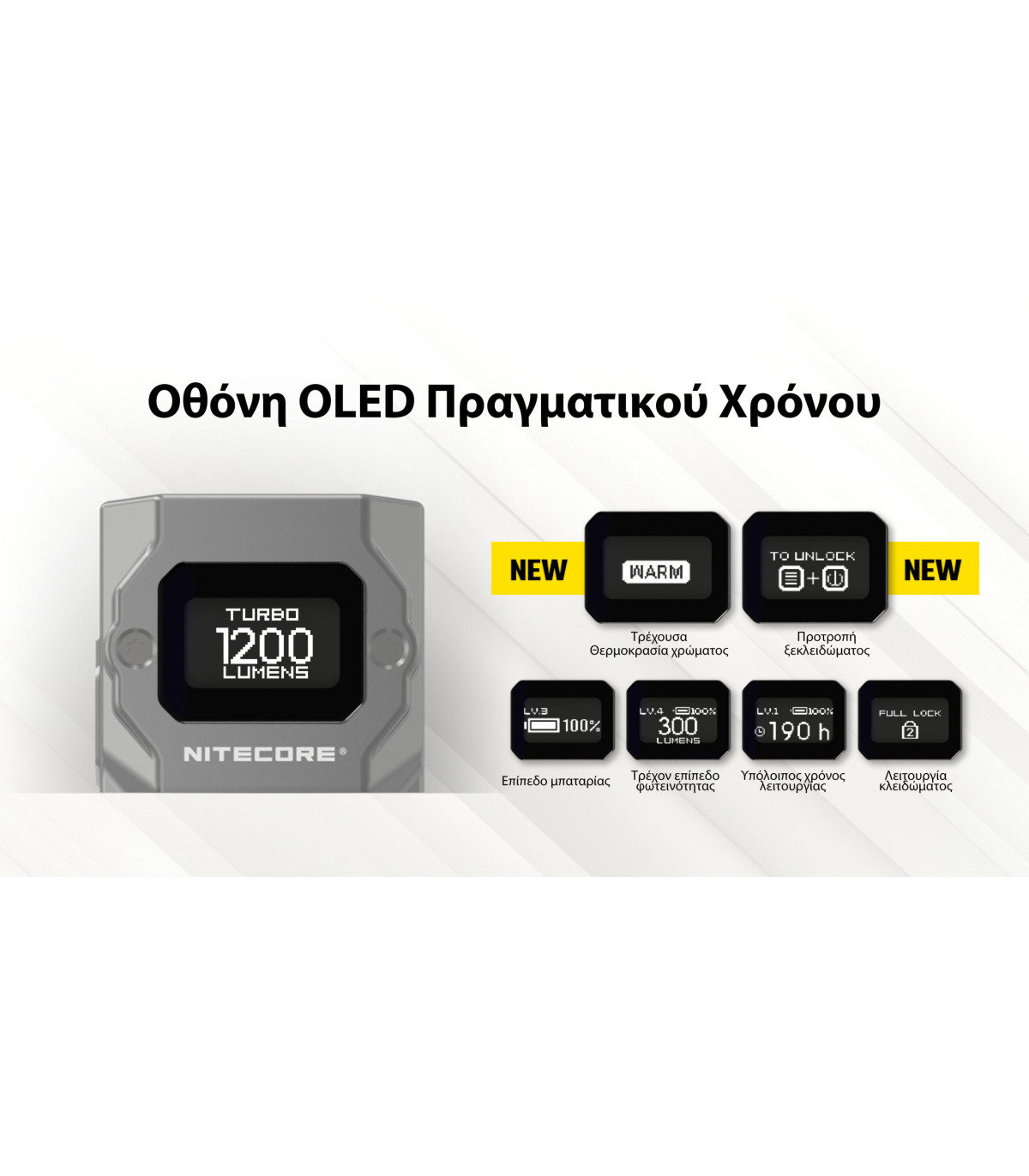 ΦΑΚΟΣ LED NITECORE TUP2, MCT, 1200lm, Black