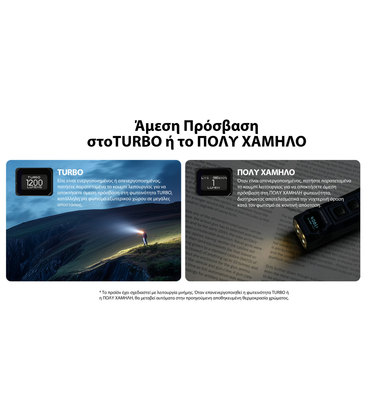 ΦΑΚΟΣ LED NITECORE TUP2, MCT, 1200lm, Black