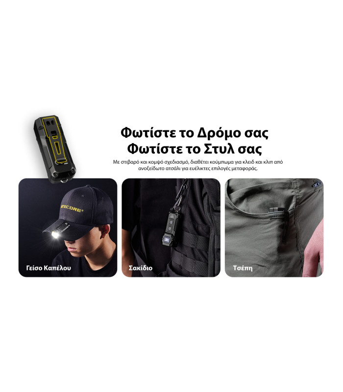 ΦΑΚΟΣ LED NITECORE TUP2, MCT, 1200lm, Black